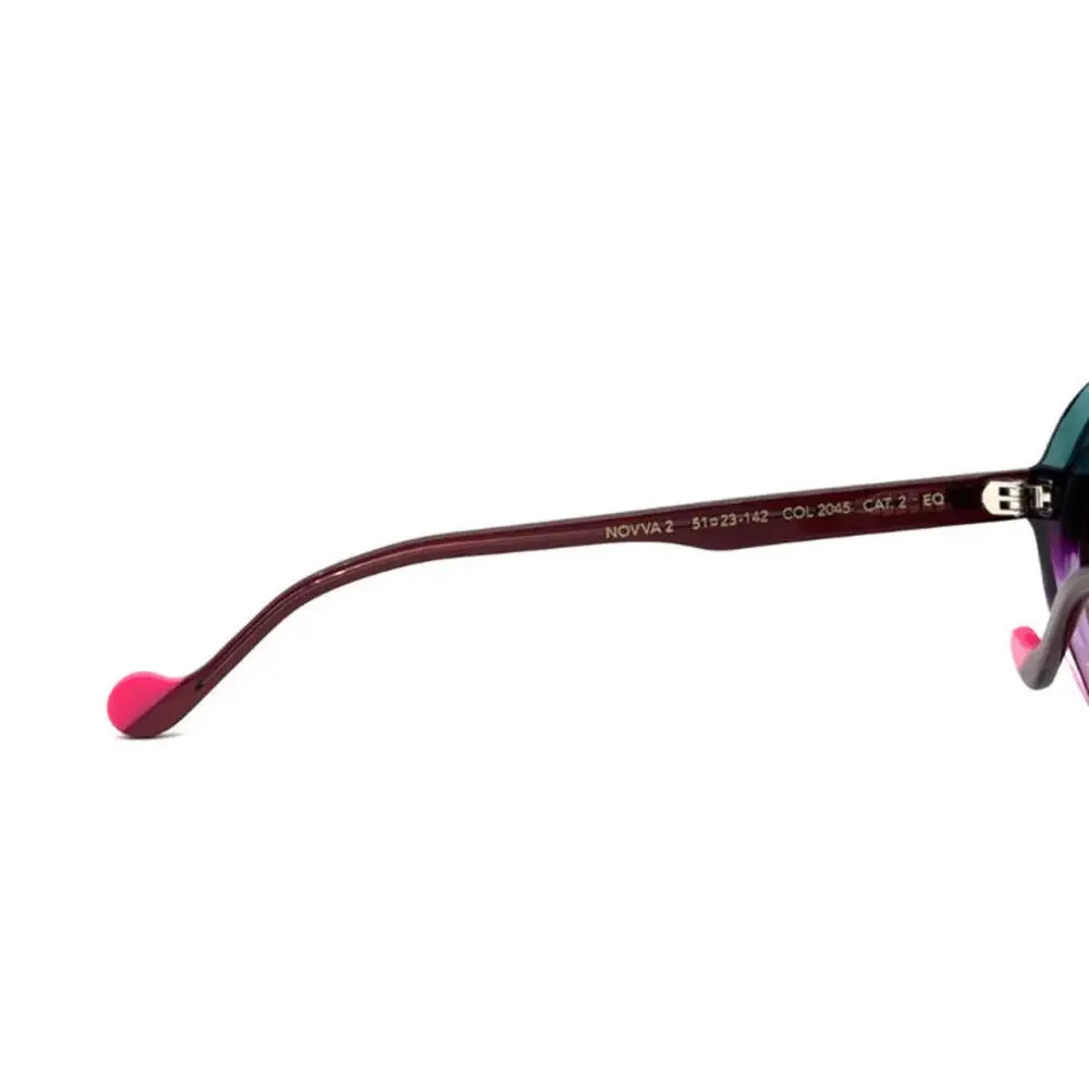 NEW FACE À FACE NOVVA2 2045 GREEN PINK AUTHENTIC SUNGLASSES 51–23–142 - Picture 4 of 5